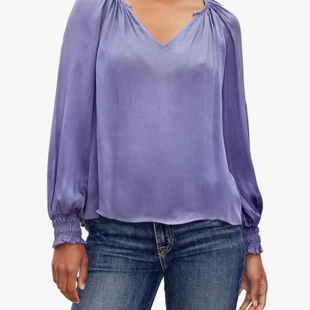 velvet by Graham and Spencer Helen Crinkled Viscose Top